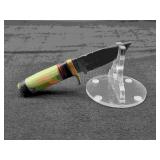 Damascus Rat Tail Skinner Mini in Sheath