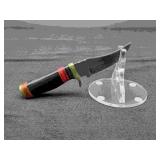 Damascus Rat Tail Skinner Mini in Sheath