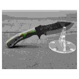 Carbon Steel 4.5" Tracker in leather Sheath