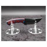 Carbon Steel 4" Gut hook Knife Leather Sheath