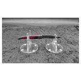 Damascus 3.25" Trapper in Leather Case