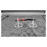 Damascus 3.25" Trapper in Leather Case