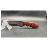 Damascus 4" Tanto Knife in Leather Sheath