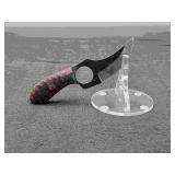 Carbon Steel 3" Ring Knife in Leather Sheath