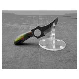 Carbon Steel 3" Ring Knife in Leather Sheath