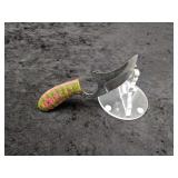 Carbon Steel 3" Ring Knife in Leather Sheath