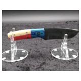 Carbon Steel, 4" Skinner Knife in Leather Sheath