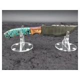 Damascus Tracker Knife & Leather sheath