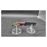 Carbon steel 4" Tanto Knife in leather Sheath