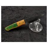 Carbon Steel 4" Skinner In Leather sheath