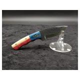 Carbon Steel 4" Skinner in leather Sheath