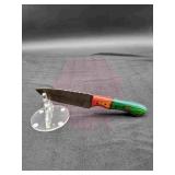 Damascus, 4.5" Skinner in Leather Sheath