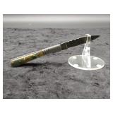 Damascus 3.5" Trapper In leather Case