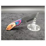 Carbon Steel 4" Tanto Knife in leather Sheath