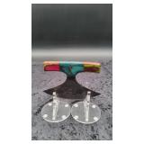 Carbon Steel 6" Ulu Knife in Leather sheath