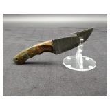 Carbon Steel 4" Gut Hook in Leather Sheath