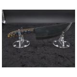 Carbon Steel Cleaver in Leather Sheath