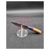 Carbon Steel 4.5" Skinner in leather Sheath