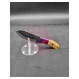 Carbon Steel 4.25" Skinner in leather Sheath