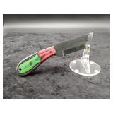 Carbon Steel 4" Tanto Knife in leather Sheath