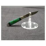 Damascus Small Folder in Leather Case