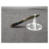 Damascus Small Folder in Leather Case