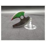 Carbon Steel 5.50" Ulu Knife in Leather Sheat