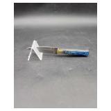 Damascus 4" Dagger in Leather sheath