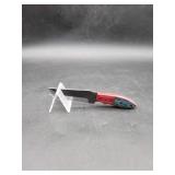 Carbon Steel 4" Tanto Knife in Leather Sheath