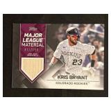 Kris Bryant Major League Material Relics Black /19