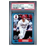 Shohei Ohtani Blue Throwback PSA9
