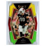 J.J. Watt Green and Yellow Prizm Die Cut