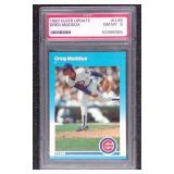 Greg Maddux 1987 Fleer Rookie PSA8