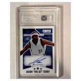 Jason "The Jet" Terry Blue Ink Auto Onyx TAG 9