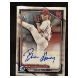 Brian Holiday 1st Bowman Autograph
