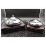 2-Jean Couzon Serving Platters with Lids