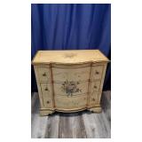 Itiilian Style Floral Painted 3 Drawer Chest.