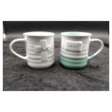 2 Mugs Inscribed/ Faith & Blessed