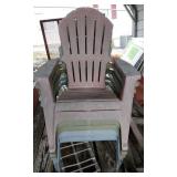 Five Plastic Adironak Chairs