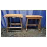 Two Wood Stools