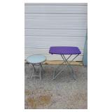 Plastic and Metal Tray Table