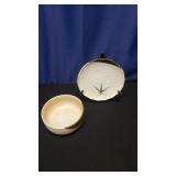 Matching Ceramic Japanese Plate and Bowl Set