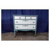 Wood Dresser with Four Drawers