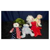 TY Beanie Bears 14" & Misc Animals