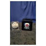 Duke Snider Signed Baseball in case and Misc