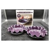 Two Baker Stoneware Pie Plates