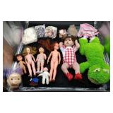Seven Baby Dolls & Green Frog