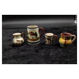 4 England Mini Pitchers (Made in Torquay)