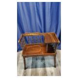 Mid 20 Century Wood Telephone Bench.