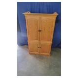 Large Wood Four Door Cabinet